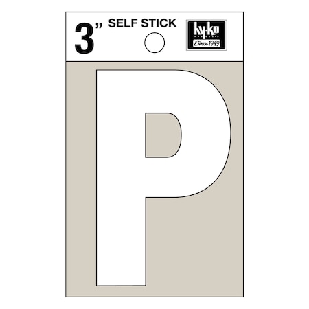 Hy-Ko 3In White Vinyl Letter P, 10PK A30526